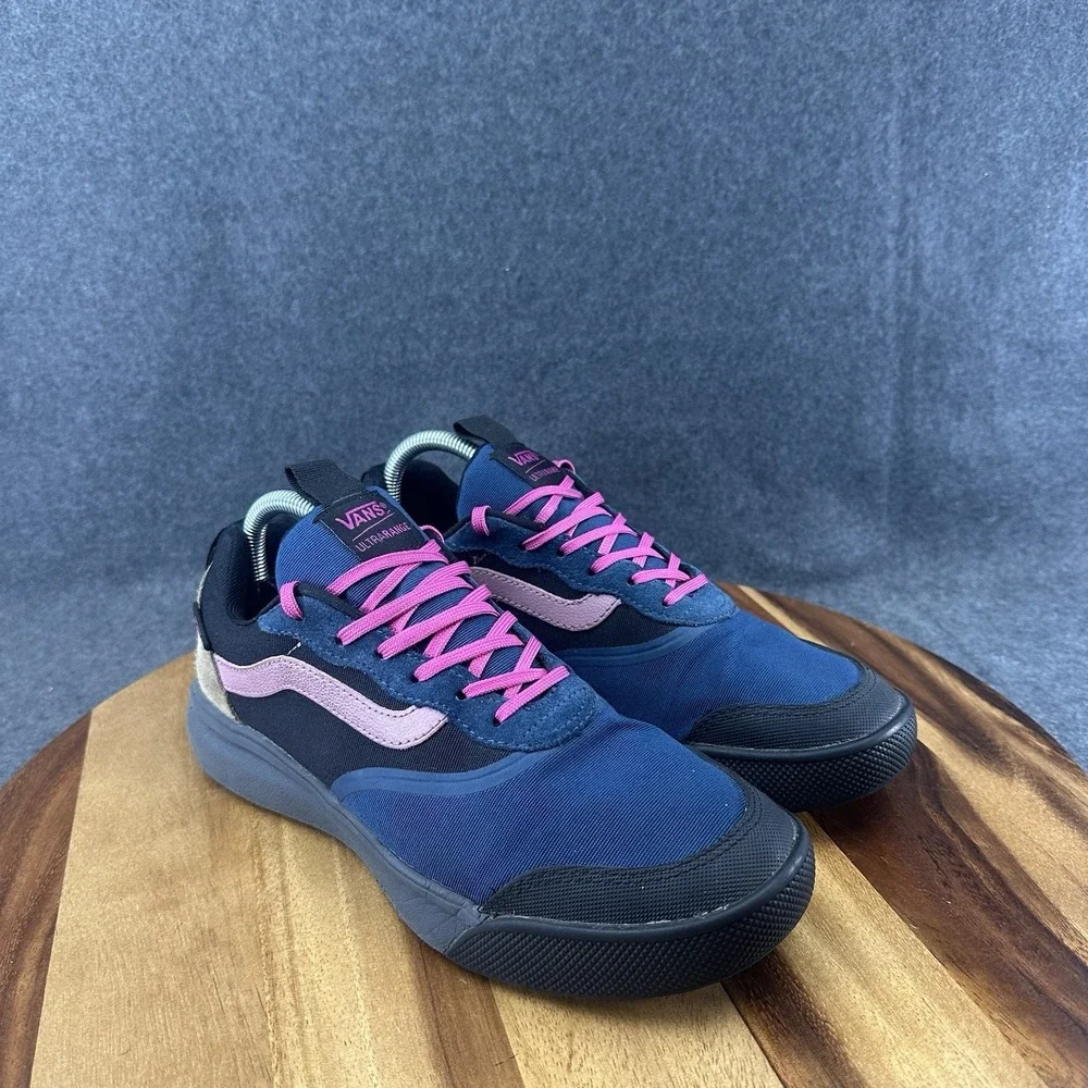 VANS UltraRange Gibraltar Sea Blue Ebony Black Pink Mens Skate Shoes Size 8